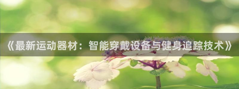 凯捷体育集团简介:《最新运动器材:智能穿戴设备与健身追踪技术